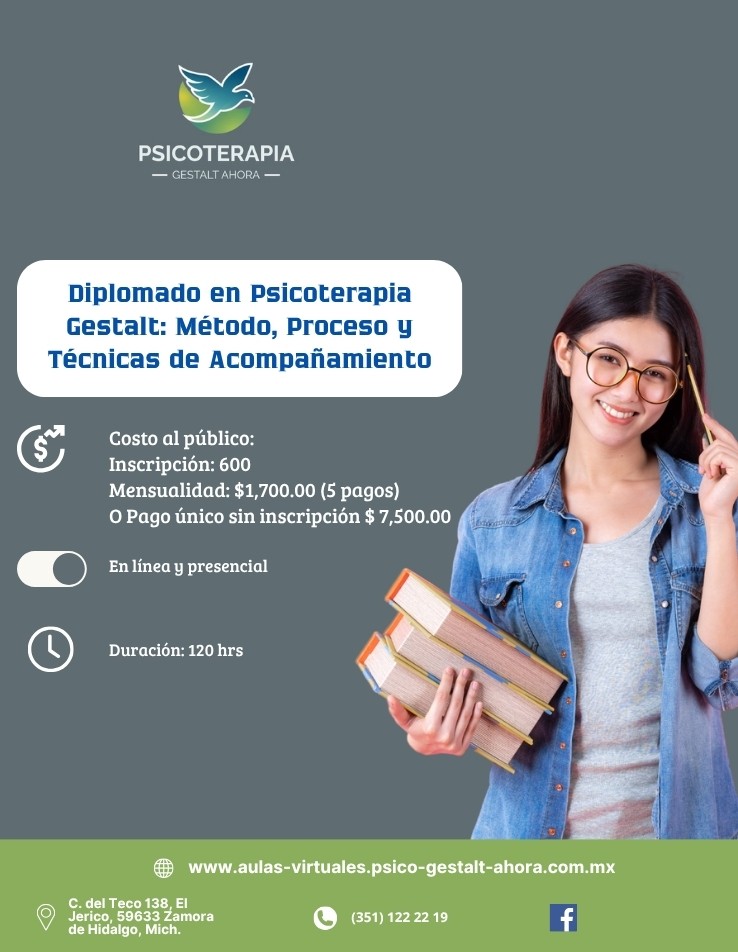 Diplomado en Psicoterapia Gestalt: Método, Proceso y Técnicas de Acompañamiento